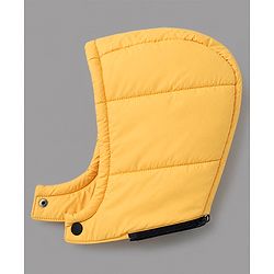 Babyhug Woven Full Sleeves Padded Quilted Winter Jacket with Detachable Hood & Mountain Landscape Print - Yellow