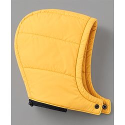 Babyhug Woven Full Sleeves Padded Quilted Winter Jacket with Detachable Hood & Mountain Landscape Print - Yellow