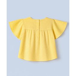 Babyhug 100% Cotton Knit Half Sleeves Top and Pants Set - Yellow