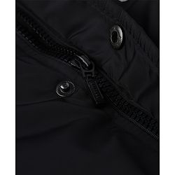 Babyhug Woven Full Sleeves Bomber Jacket with Letter R Embroidery - Black