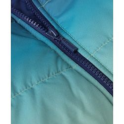 Babyhug Woven Full Sleeves Hooded Padded Quilted Winter Jacket with Ombre Effect - Blue