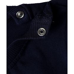 Babyhug Disney 100% Cotton Single Jersey Knit T-Shirt with Full Sleeves and This is How I Roll Text with Mickey Mouse Print - Navy Blue