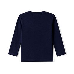 Babyhug Disney 100% Cotton Single Jersey Knit T-Shirt with Full Sleeves and This is How I Roll Text with Mickey Mouse Print - Navy Blue