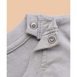 Babyhug 100% Cotton Knit Full Sleeves T-Shirt & Pyjama Night Suit with Construction Vehicle Print - Grey