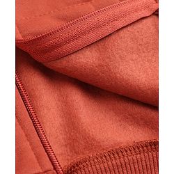 Babyhug Heavy Gauge Fleece Knit Hooded Sweat Jacket with Full Sleeves - Rust Orange