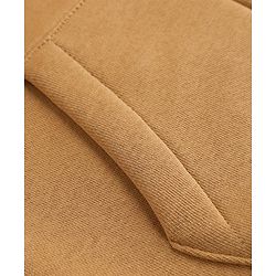 Babyhug Fleece Knit Heavy Gauge Hooded Sweat Jacket with Full Sleeves - Mustard