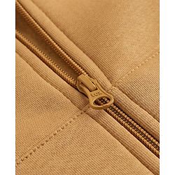 Babyhug Fleece Knit Heavy Gauge Hooded Sweat Jacket with Full Sleeves - Mustard