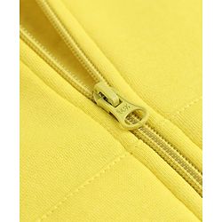 Babyhug Fleece Knit Heavy Gauge Warm Hooded Sweat Jacket with Full Sleeves - Yellow