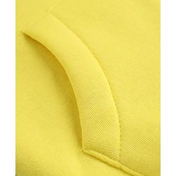 Babyhug Fleece Knit Heavy Gauge Warm Hooded Sweat Jacket with Full Sleeves - Yellow
