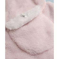 Babyhug Heavy Gauge Warm Fleece Fur Knit Jacket with Full Sleeves & Front Pocket in Light Pink