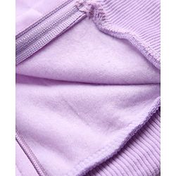 Babyhug Cotton Blend Heavy Gauge Warm Fleece Knit Sweatshirt with Full Sleeves and Happy Days Print - Lavender