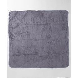 Babyhug Knit Soft Microfiber Towel With Hood Emroidery L 81 x B 81 cm - Grey