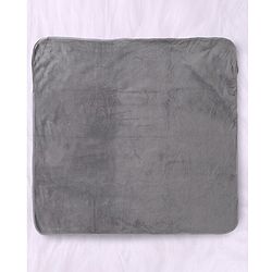 Babyhug Knit Soft Microfiber Hooded Towel With Elephant Print & Embroidery L 80 x B 80 cm - Grey
