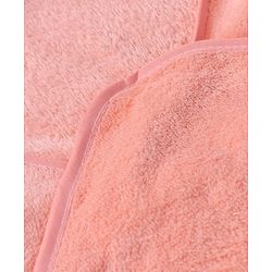 Babyhug Knit Soft Microfiber Hooded Towel With Bear Print L 80 x B 80 cm - Orange