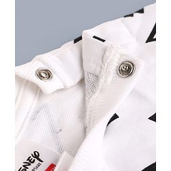 Babyhug Disney Cotton Terry Knit Drop Shoulder Sweatshirt with Full Sleeves and Mickey Mouse Graphic - White