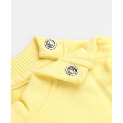 Babyhug 100% Cotton Heavy Gauge Knit Full Sleeves Sweatshirt With Cherry Print - Light Yellow