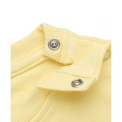 Babyhug Heavy Gauge 100% Cotton Knit Full Sleeves Sweatshirt with Bow Sequins - Yellow