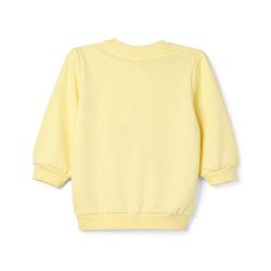 Babyhug Heavy Gauge 100% Cotton Knit Full Sleeves Sweatshirt with Bow Sequins - Yellow