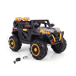 Babyhug Battery Operated Ride-On Jeep with Remote Control| Openable Doors, Music & LED Lights| Magic Swing Mode| Rechargeable Blattery| 20 kg Capacity| Toy for 18 Months6 Years| Black & Red