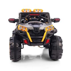 Babyhug Battery Operated Ride-On Jeep with Remote Control| Openable Doors, Music & LED Lights| Magic Swing Mode| Rechargeable Blattery| 20 kg Capacity| Toy for 18 Months6 Years| Black & Red