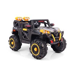 Babyhug Battery Operated Ride-On Jeep with Remote Control| Openable Doors, Music & LED Lights| Magic Swing Mode| Rechargeable Blattery| 20 kg Capacity| Toy for 18 Months6 Years| Black & Red