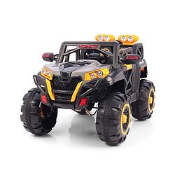 Babyhug Battery Operated Ride-On Jeep with Remote Control| Openable Doors, Music & LED Lights| Magic Swing Mode| Rechargeable Blattery| 20 kg Capacity| Toy for 18 Months6 Years| Black & Red