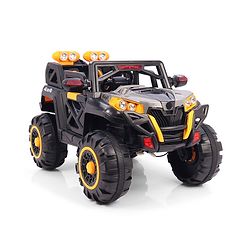Babyhug Battery Operated Ride-On Jeep with Remote Control| Openable Doors, Music & LED Lights| Magic Swing Mode| Rechargeable Blattery| 20 kg Capacity| Toy for 18 Months6 Years| Black & Red