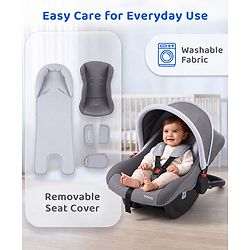 Babyhug Cloud Cradle 3-in-1 Baby Carry Cot  White Grey| Rocker & Baby Seat| Safety Harness| Adjustable Canopy| Lightweight Portable Design| Removable & Washable Cover| 015 Months