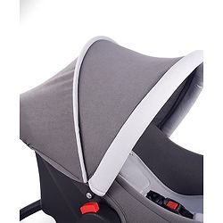 Babyhug Cloud Cradle 3-in-1 Baby Carry Cot  White Grey| Rocker & Baby Seat| Safety Harness| Adjustable Canopy| Lightweight Portable Design| Removable & Washable Cover| 015 Months