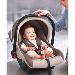Babyhug Cloud Cradle 3-in-1 Baby Carry Cot  White Grey| Rocker & Baby Seat| Safety Harness| Adjustable Canopy| Lightweight Portable Design| Removable & Washable Cover| 015 Months