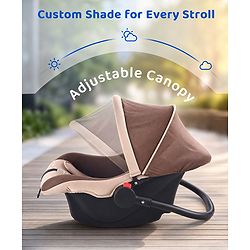 Babyhug Cloud Cradle 3-in-1 Baby Carry Cot  White Grey| Rocker & Baby Seat| Safety Harness| Adjustable Canopy| Lightweight Portable Design| Removable & Washable Cover| 015 Months
