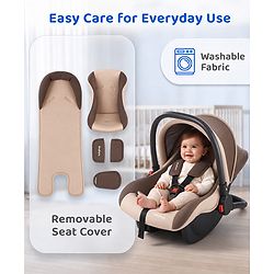 Babyhug Cloud Cradle 3-in-1 Baby Carry Cot  White Grey| Rocker & Baby Seat| Safety Harness| Adjustable Canopy| Lightweight Portable Design| Removable & Washable Cover| 015 Months
