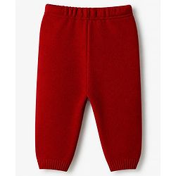 Babyhug Knit Full Sleeves Sweater and Pant Set with Cable Knit - Red