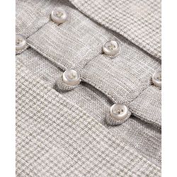 Babyhug Woven Full Sleeves  Shirt with Solid Jacket and Trousers  - Grey