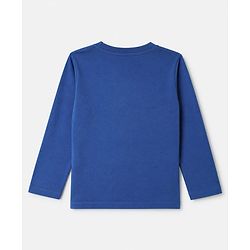 Babyhug Cotton Knit Full Sleeves T-Shirt & Pajama Night Suit with Best Dad in The Galaxy Text & Stars Print - Navy Blue