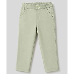 Babyhug Knit Full Sleeves Striped Four Piece Party Suit  - Light Green