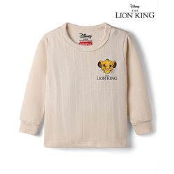 Babyhug Disney Full Sleeves Thermal Innerwear With Lion King Graphic - OffWhite