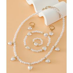 Babyhug Free Size Jewellery Set for Girls - Off White