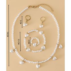 Babyhug Free Size Jewellery Set for Girls - Off White