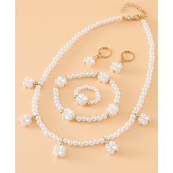 Babyhug Free Size Jewellery Set for Girls - Off White