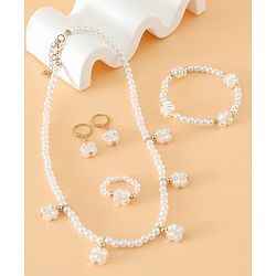 Babyhug Free Size Jewellery Set for Girls - Off White