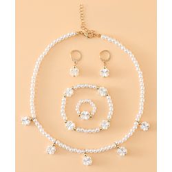 Babyhug Free Size Jewellery Set for Girls - Off White