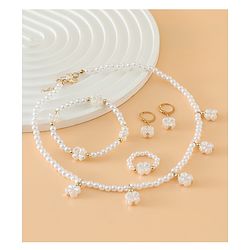 Babyhug Free Size Jewellery Set for Girls - Off White