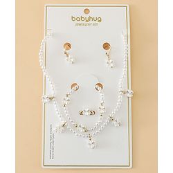Babyhug Free Size Jewellery Set for Girls - Off White