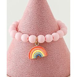 Babyhug Free Size Bracelets & Bangles Set for Girls - Light Pink, White & Dark pink