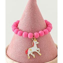 Babyhug Free Size Bracelets & Bangles Set for Girls - Light Pink, White & Dark pink