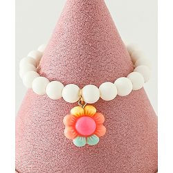 Babyhug Free Size Bracelets & Bangles Set for Girls - Light Pink, White & Dark pink