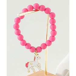 Babyhug Free Size Bracelets & Bangles Set for Girls - Light Pink, White & Dark pink