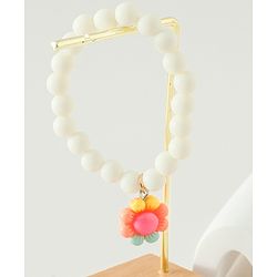 Babyhug Free Size Bracelets & Bangles Set for Girls - Light Pink, White & Dark pink