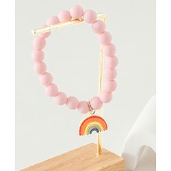 Babyhug Free Size Bracelets & Bangles Set for Girls - Light Pink, White & Dark pink